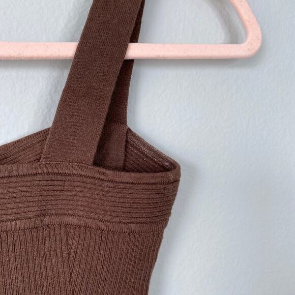 ABERCROMBIE & FITCH Sweater Sweetheart Bodysuit Cinnamon Brown Elevated Size XS - Picture 8 of 8